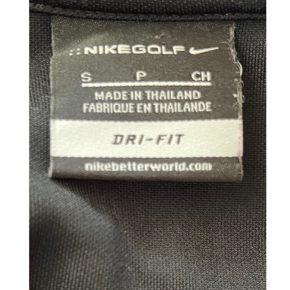 Nike Men’s Dri-Fit Black Short Sleeve Golf Polo Shirt Size Small - Picture 3 of 7